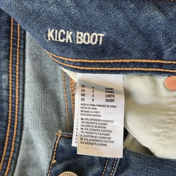 NWT American Eagle Kickboot Stretch Jeans 4 Short - Picture 5 of 6
